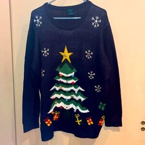 Rue+ womens Christmas tree sweater size 2X